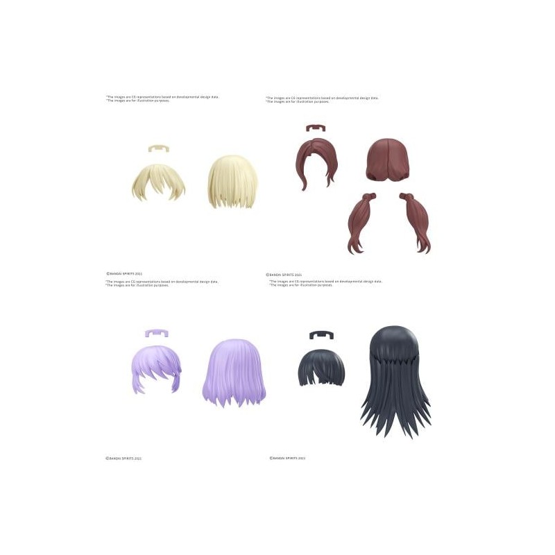 30MS - Option hair style parts vol.12 all 4 types - Model Kit 30MS - Option hair style parts vol.12 all 4 types - Model Kit