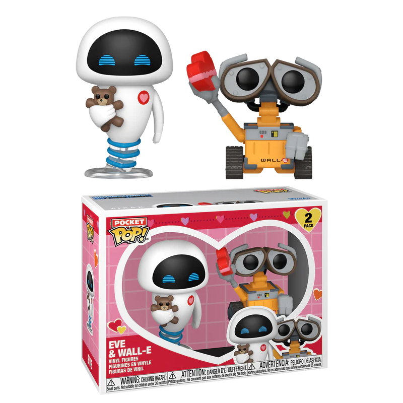 VALENTINES - Pocket Pop 2 Pack- Wall-E & Eve VALENTINES - Pocket Pop 2 Pack- Wall-E & Eve