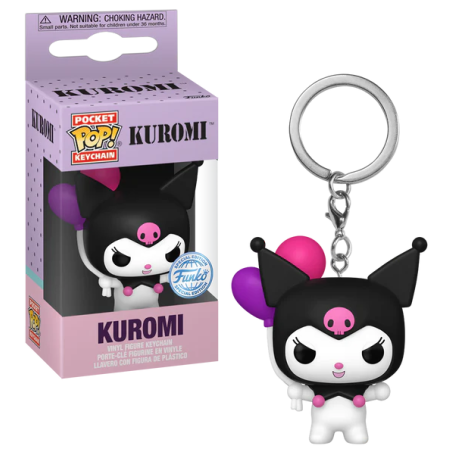 HELLO KITTY - Pocket Pop Keychains - Kuromi (avec Ballon)