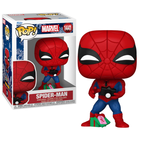HOLIDAY '24 - POP Marvel NÂ° 1441 - Spider-Man avec cadeau ouvert