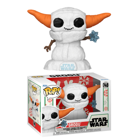 MANDALORIAN HOLIDAY - POP Star Wars NÂ° 748 - Grogu (Bonhomme de neige)