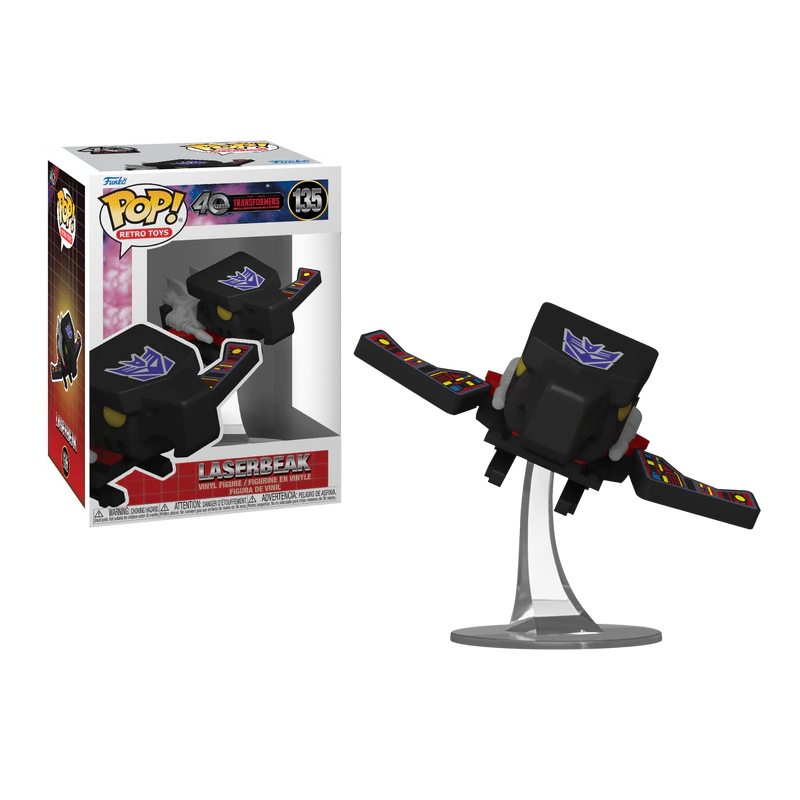TRANSFORMERS G1 - POP Retro Toys N° 135 - Laserbeak avec Chase TRANSFORMERS G1 - POP Retro Toys N° 135 - Laserbeak avec Chase