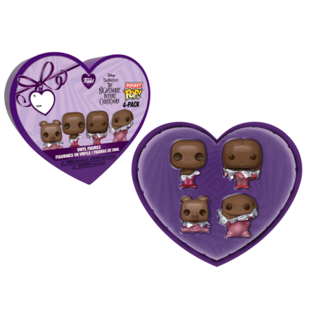 NBX - Pocket Pop Keychains 4 Pack- Saint-Valentin (Look Chocolat)