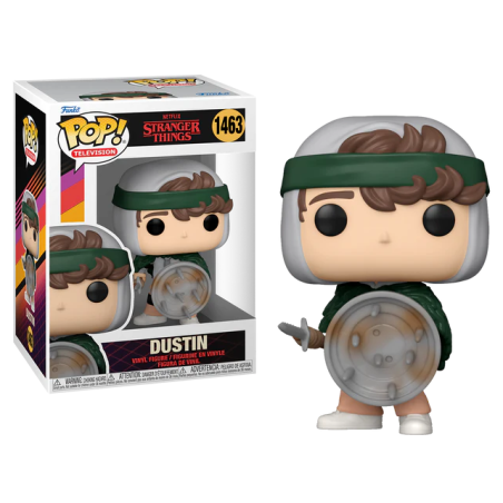 STRANGER THINGS S4 - POP TV NÂ° 1463 - Chasseur Dustin avec Bouclier