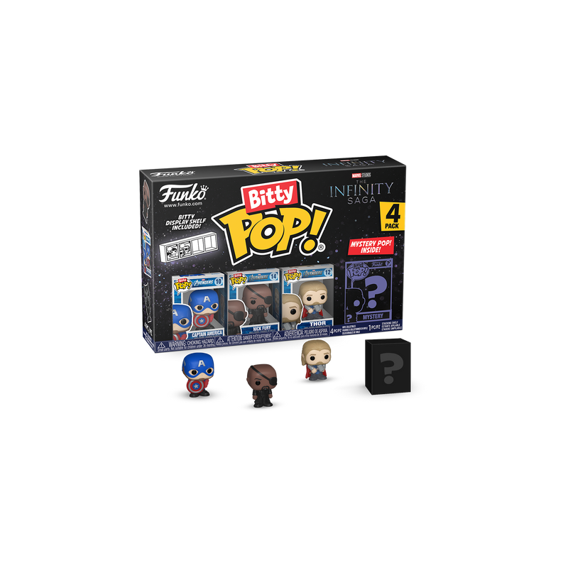 MARVEL - Bitty Pop 4 Pack 2.5cm - Captain America MARVEL - Bitty Pop 4 Pack 2.5cm - Captain America