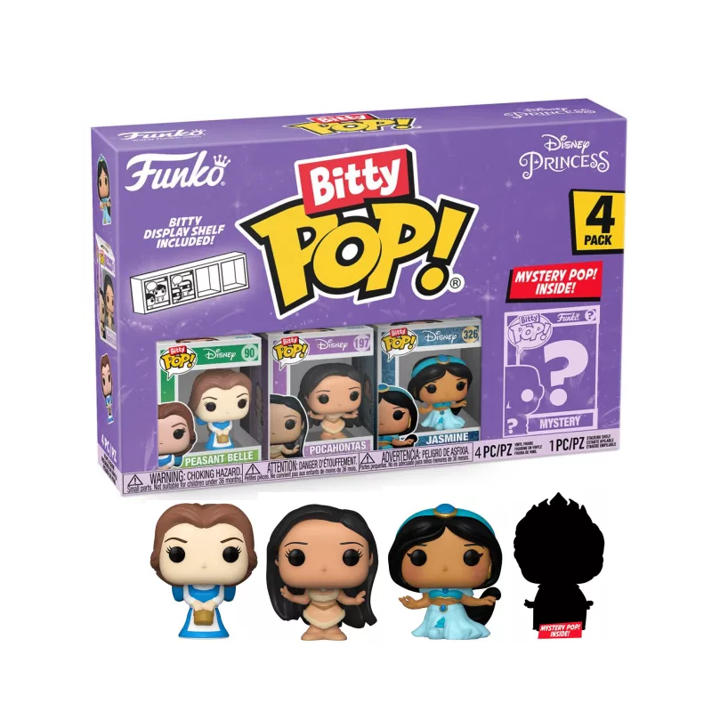 DISNEY PRINCESSE - Bitty Pop 4 Pack 2.5cm - Belle DISNEY PRINCESSE - Bitty Pop 4 Pack 2.5cm - Belle
