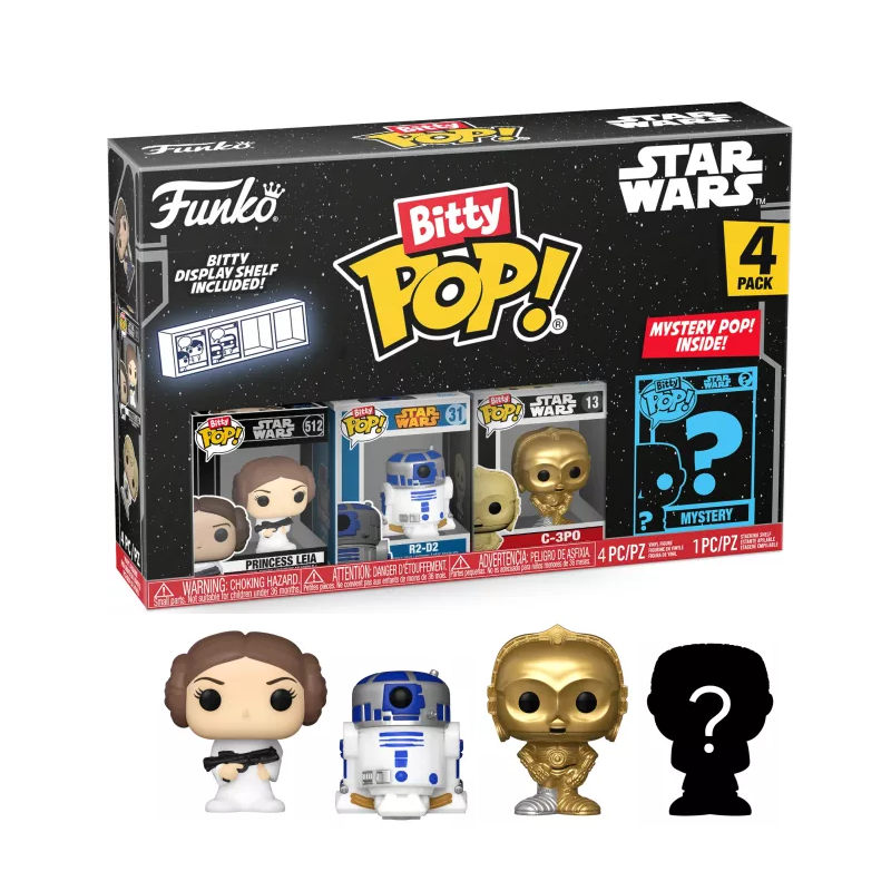 STAR WARS - Bitty Pop 4 Pack 2.5cm - Leia STAR WARS - Bitty Pop 4 Pack 2.5cm - Leia