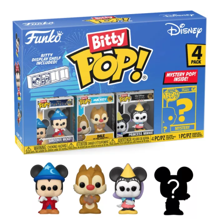 DISNEY - Bitty Pop 4 Pack 2.5cm - Mickey Sorcier