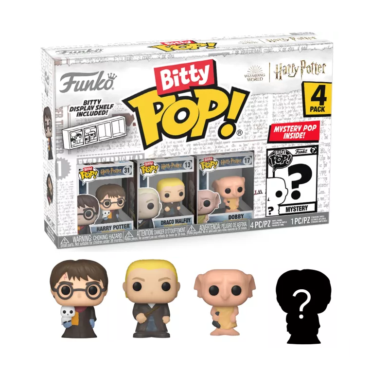 HARRY POTTER - Bitty Pop 4 Pack 2.5cm - Harry en robe avec écharpe HARRY POTTER - Bitty Pop 4 Pack 2.5cm - Harry en robe avec écharpe