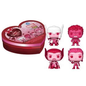 MARVEL CLASSICS - Pocket Pop Keychain Valentine - Box 4 Pieces