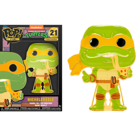 TEENAGE MUTANT NINJA TURTLES- Pop Large Enamel Pin NÂ° 21- Michelangelo