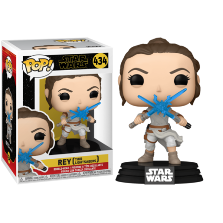STAR WARS IX - POP NÂ° 434 - Rey w/ 2 Light Sabers