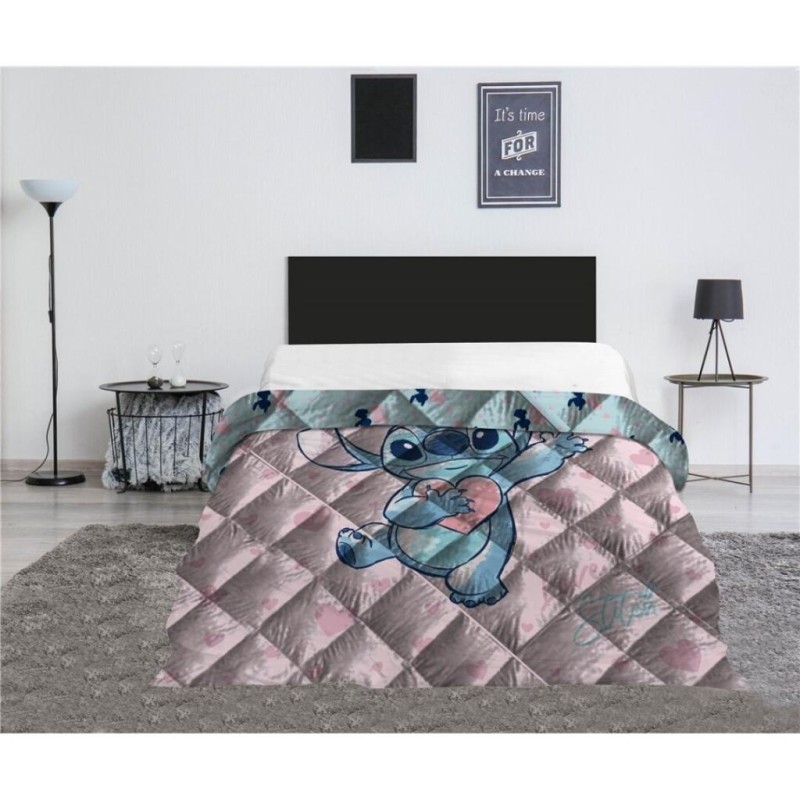 LILO & STITCH - Stitch "Coeur" - Couverture en Quilt 240x220cm LILO & STITCH - Stitch "Coeur" - Couverture en Quilt 240x220cm