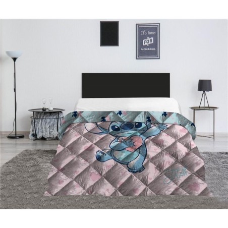 LILO & STITCH - Stitch "Coeur" - Couverture en Quilt 240x220cm