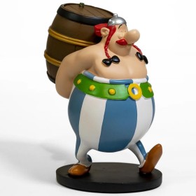 ASTERIX & OBLEIX - Obélix charge un tonneau - Statuette 25cm