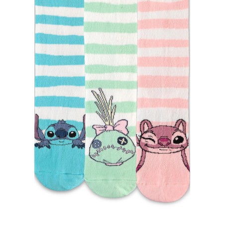 STITCH & ANGEL & SCRUMP - Pack de 3 paires de chaussettes (T39-42)
