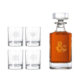 DONJONS & DRAGONS - Set 4 verres à Whisky gravé