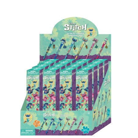 LILO & STITCH - Stylo rotatif 3D Head Topper (Display de 16 pieces)