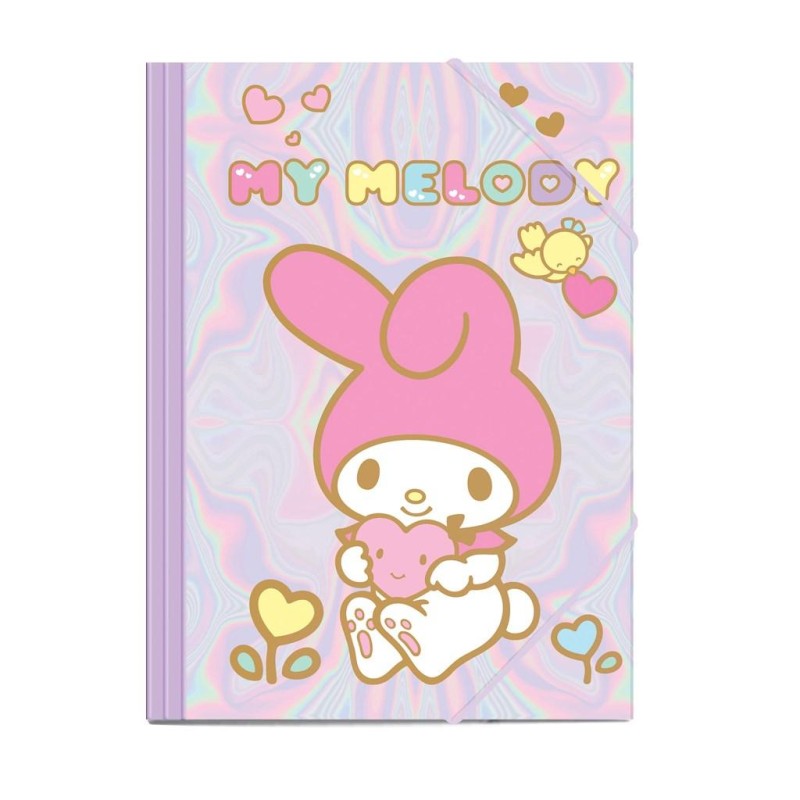 MY MELODY - Chemise avec élastiques Format 25x35cm MY MELODY - Chemise avec élastiques Format 25x35cm