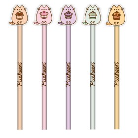 PUSHEEN - Little Treats - Set de 5 Crayons avec des Toppers
