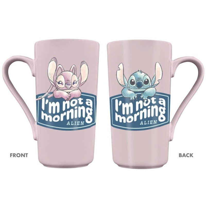 STITCH & ANGEL - I'm not a Morning Alien - Mug Latte 470ml STITCH & ANGEL - I'm not a Morning Alien - Mug Latte 470ml