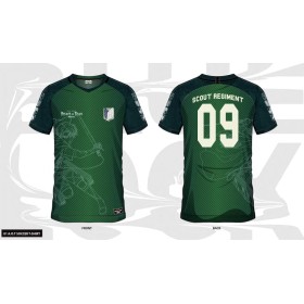 L'ATTAQUE DES TITANS - Scout Regiment 09 - Maillot de Foot Homme (XXL)