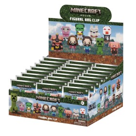 MINECRAFT FILM - Series 1 - 3D Foam Bag Clip (Display 24 Pcs)