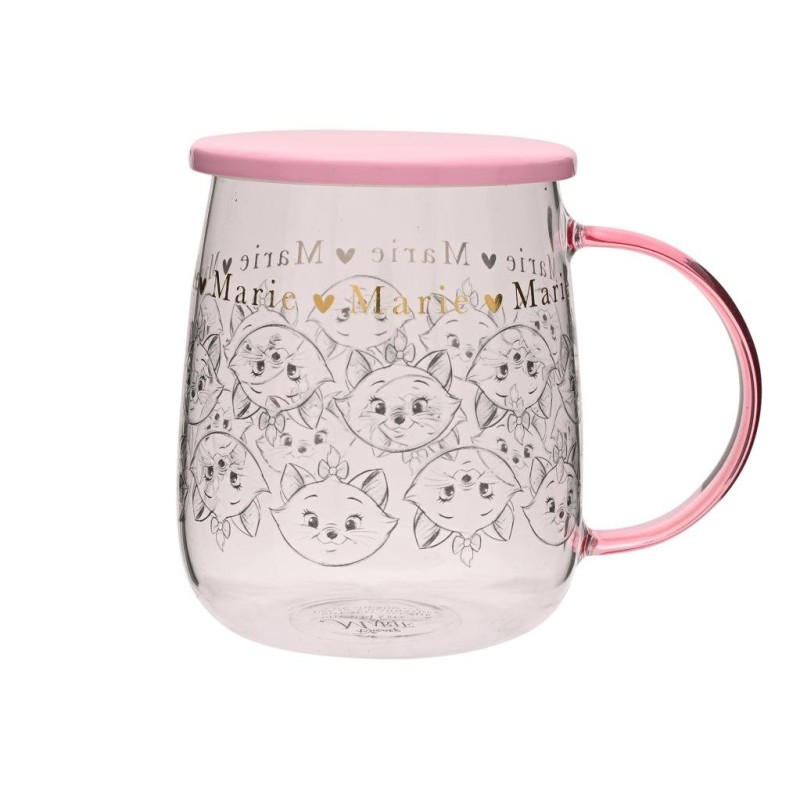 DISNEY - Marie - Mug en Verre avec Couvercle 540ml DISNEY - Marie - Mug en Verre avec Couvercle 540ml