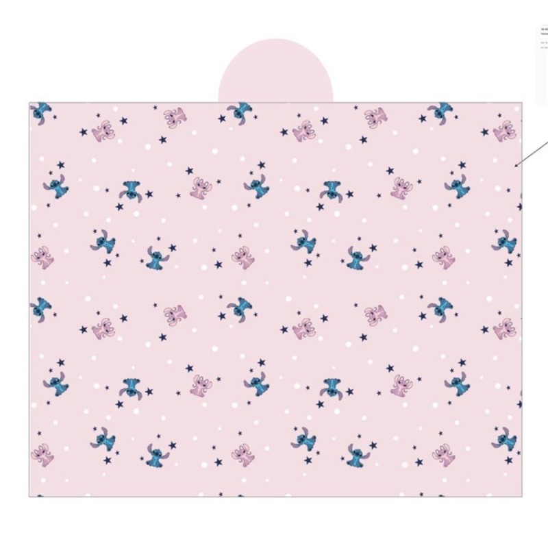 DISNEY - Stitch & Angel "Rose" - Couverture à capuche 120x150cm DISNEY - Stitch & Angel "Rose" - Couverture à capuche 120x150cm