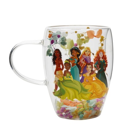DISNEY PRINCESSES - Princesses - Verre avec Fleurs Sechées 300ml