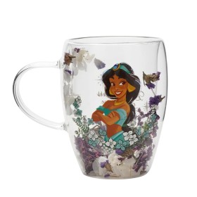 DISNEY PRINCESSES - Jasmine - Verre avec Fleurs Sechées 300ml