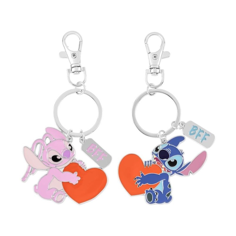 STITCH & ANGEL - Set de 2 Portes-Clé BFF en Métal STITCH & ANGEL - Set de 2 Portes-Clé BFF en Métal