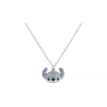 STITCH - Head - Collier avec Pendentif Serti de Pierres 16mm