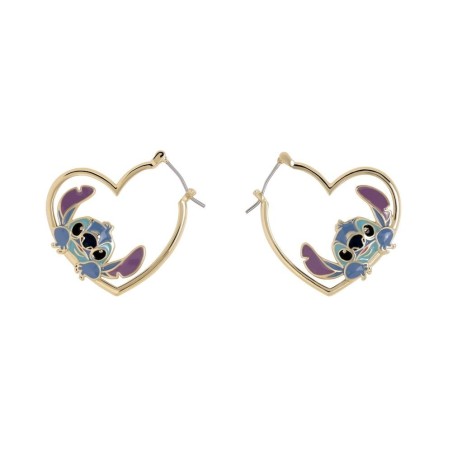 STITCH - 1 Paire d'Anneaux d'Oreilles en forme de Coeur