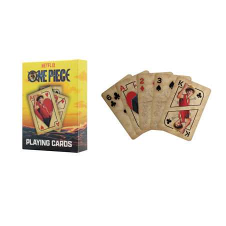 ONE PIECE NETFLIX - Jeu de cartes à jouer (52 cartes + 2 jokers)