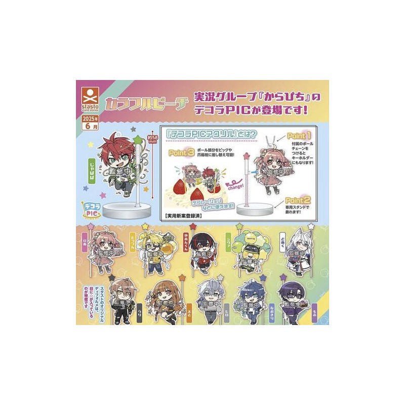 GASHAPON - Collourful Peach Decora Pic (Lot de 40 Capsule 67mm) GASHAPON - Collourful Peach Decora Pic (Lot de 40 Capsule 67mm)