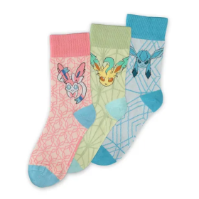 POKEMON - Evoli Evolution II -Pack de 3 paires de chaussettes (T43-46)