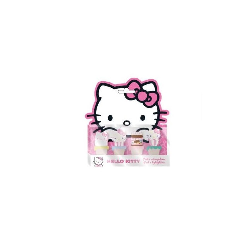 HELLO KITTY - Pack de 4 mini Surligneurs "food" HELLO KITTY - Pack de 4 mini Surligneurs "food"