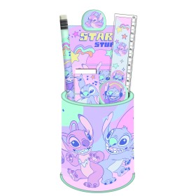 STITCH & ANGEL - Set de Papeterie + Pot à Crayon - 7pc.
