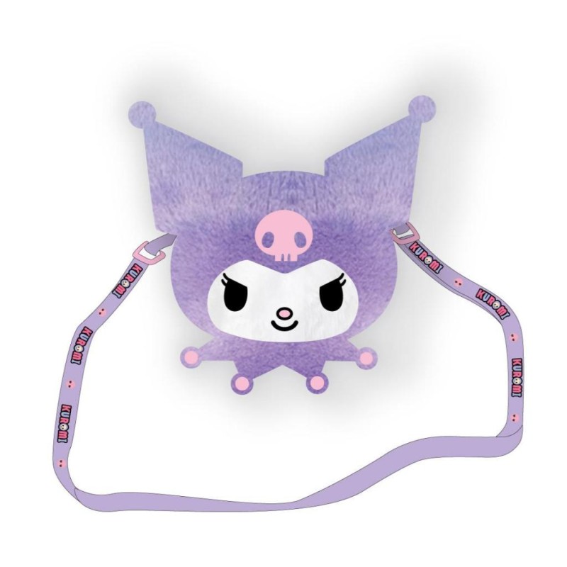 KUROMI - Head - Sac à Bandoulière Peluche - 17x14x4cm KUROMI - Head - Sac à Bandoulière Peluche - 17x14x4cm