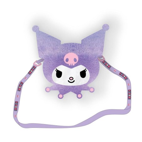 KUROMI - Head - Sac à Bandoulière Peluche - 17x14x4cm