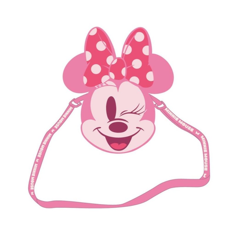 MINNIE - Head - Sac à Bandoulière Peluche - 17x14x4cm MINNIE - Head - Sac à Bandoulière Peluche - 17x14x4cm