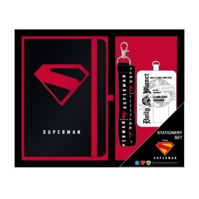 SUPERMAN - Set de Papeterie - Notebook A5 + Badge