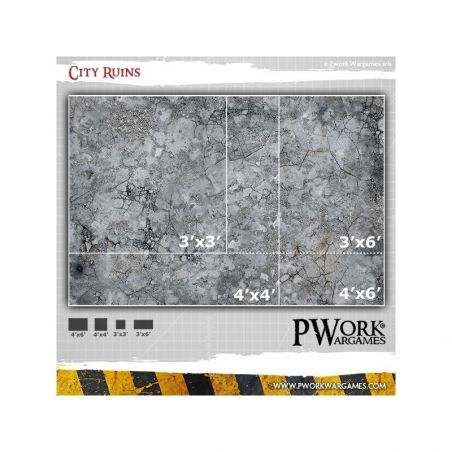 Tapis de jeu néoprène City Ruins 90x90cm