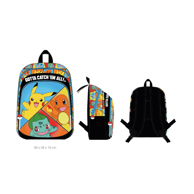 POKEMON - Starter - Sac à Dos 2 Compartiments '38x28x16cm' POKEMON - Starter - Sac à Dos 2 Compartiments '38x28x16cm'
