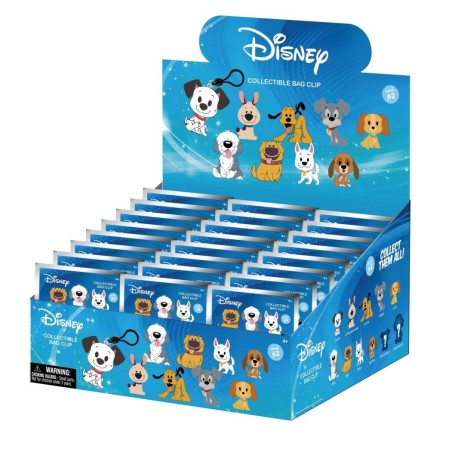 DISNEY DOGS - Series 1 - 3D Foam Bag Clip (Display 24 Pcs)
