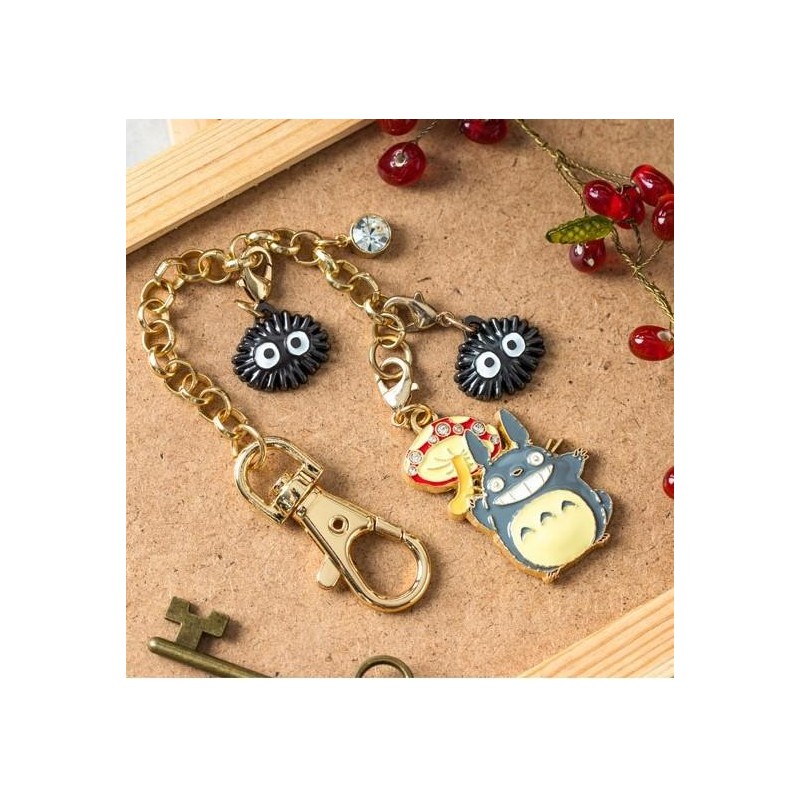 MON VOISIN TOTORO - Totoro gris & champignon - Chainette charms MON VOISIN TOTORO - Totoro gris & champignon - Chainette charms
