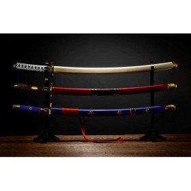 ONE PIECE - 3 épées de Roronoa Zoro - Réplique Proplica 95cm
