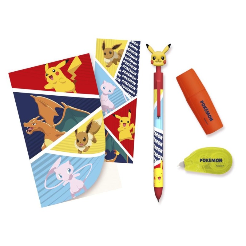 POKEMON - Set de Papeterie avec un Bloc-note - 5pc POKEMON - Set de Papeterie avec un Bloc-note - 5pc