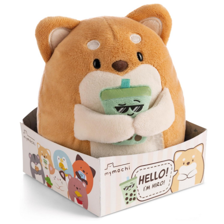 SUPER MOCHIE - Chien Hiro avec bubble tea - Peluche 16cm